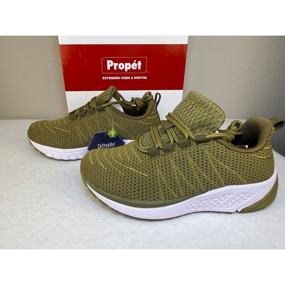 Propet Tour Knit Women's Sneakers Olive Size 5 NWT Comfortable Walking Shoes Gif